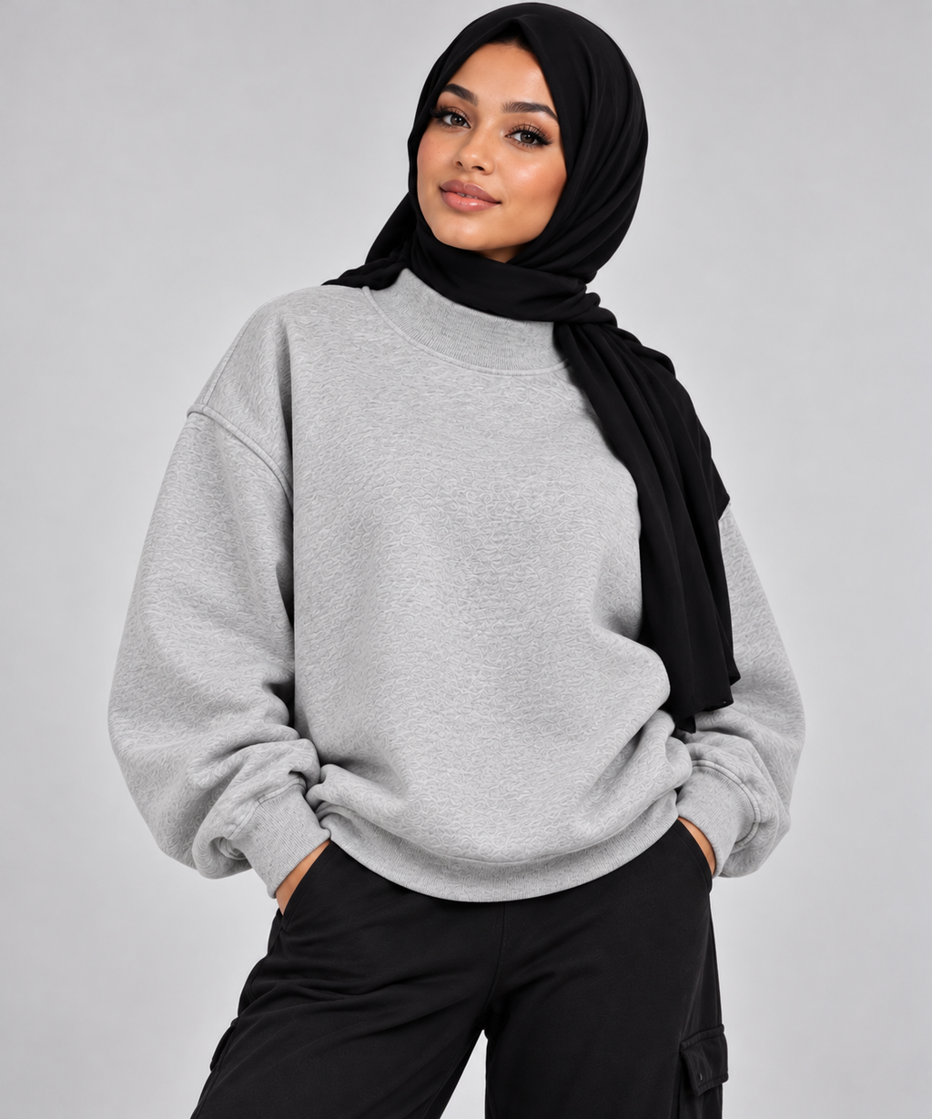 ORVAYNE Essential Fleece Mock-Neck Sweatshirt