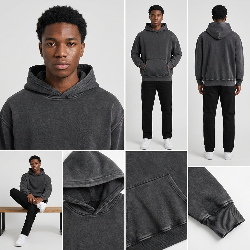 ORVAYNE Snow Wash Oversized Fleece Hoodie