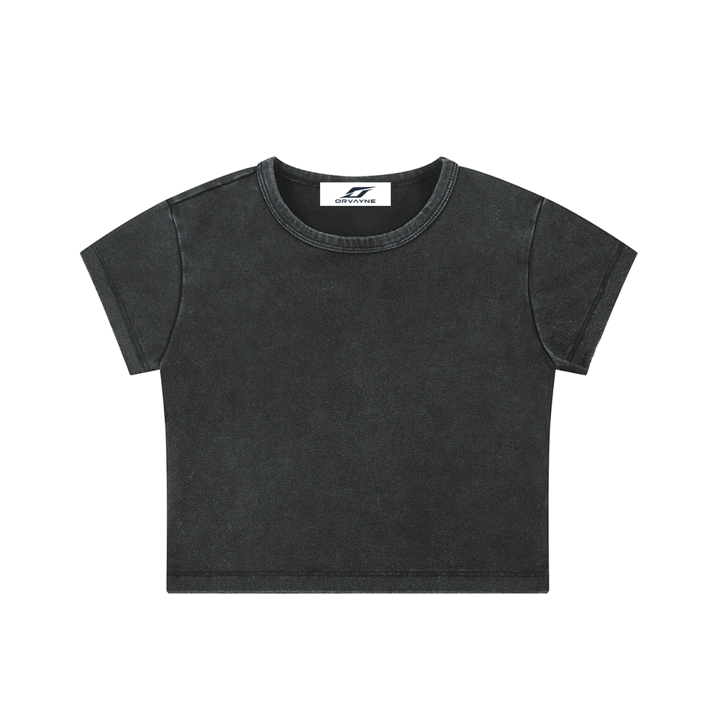 ORVAYNE Snow-Washed Essential Crop Top