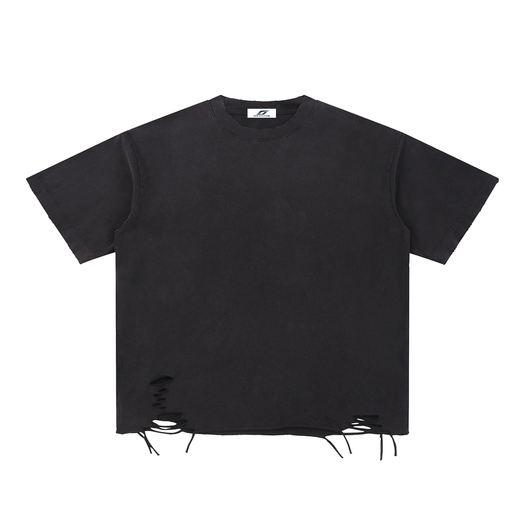 ORVAYNE Distressed Snow Wash Loose Fit  T-Shirt
