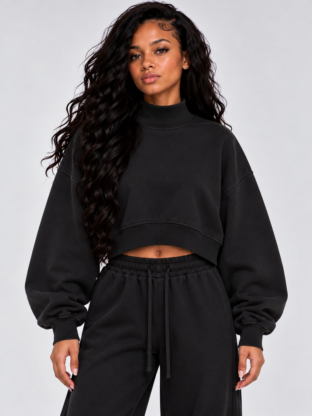 CropSweatshirt,MockNeckSweatshirt,CroppedPullover,WomensAthleisure,AthleisureTop,CasualSweatshirt,LongSleeveCropTop,WorkoutLifestyle,EverydayEssentials,MinimalistClothing,StreetwearWomen
