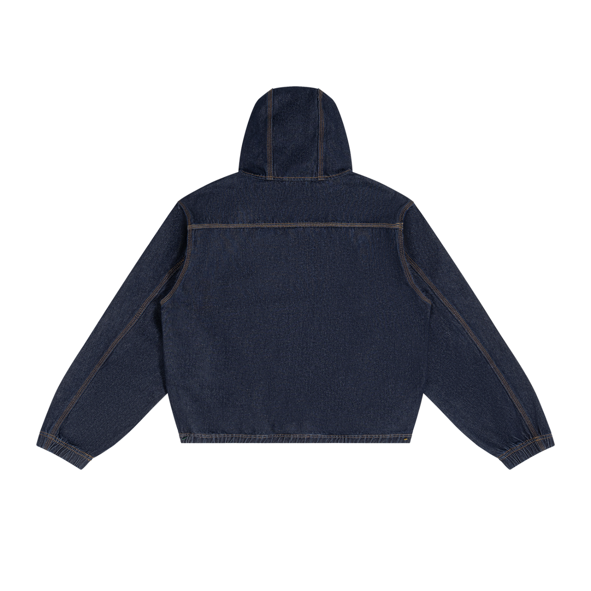 ORVAYNE Men’s Boxy Vintage Wash Hooded Denim Jacket