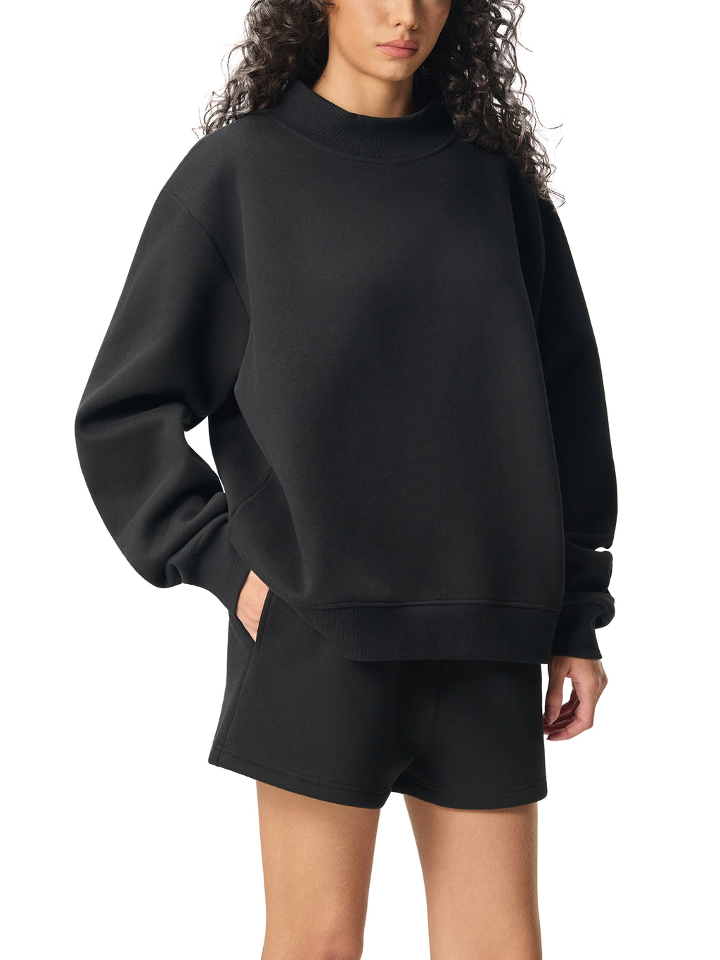 ORVAYNE Essential Fleece Mock-Neck Sweatshirt