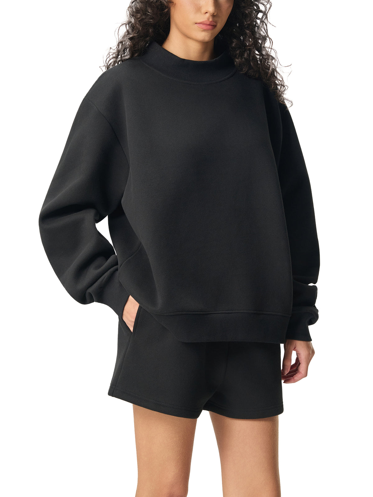 ORVAYNE Essential Fleece Mock-Neck Sweatshirt