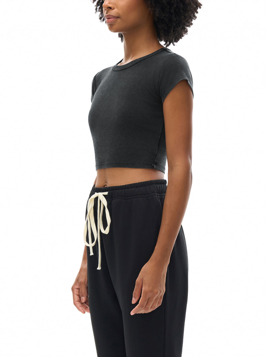 ORVAYNE Snow-Washed Essential Crop Top