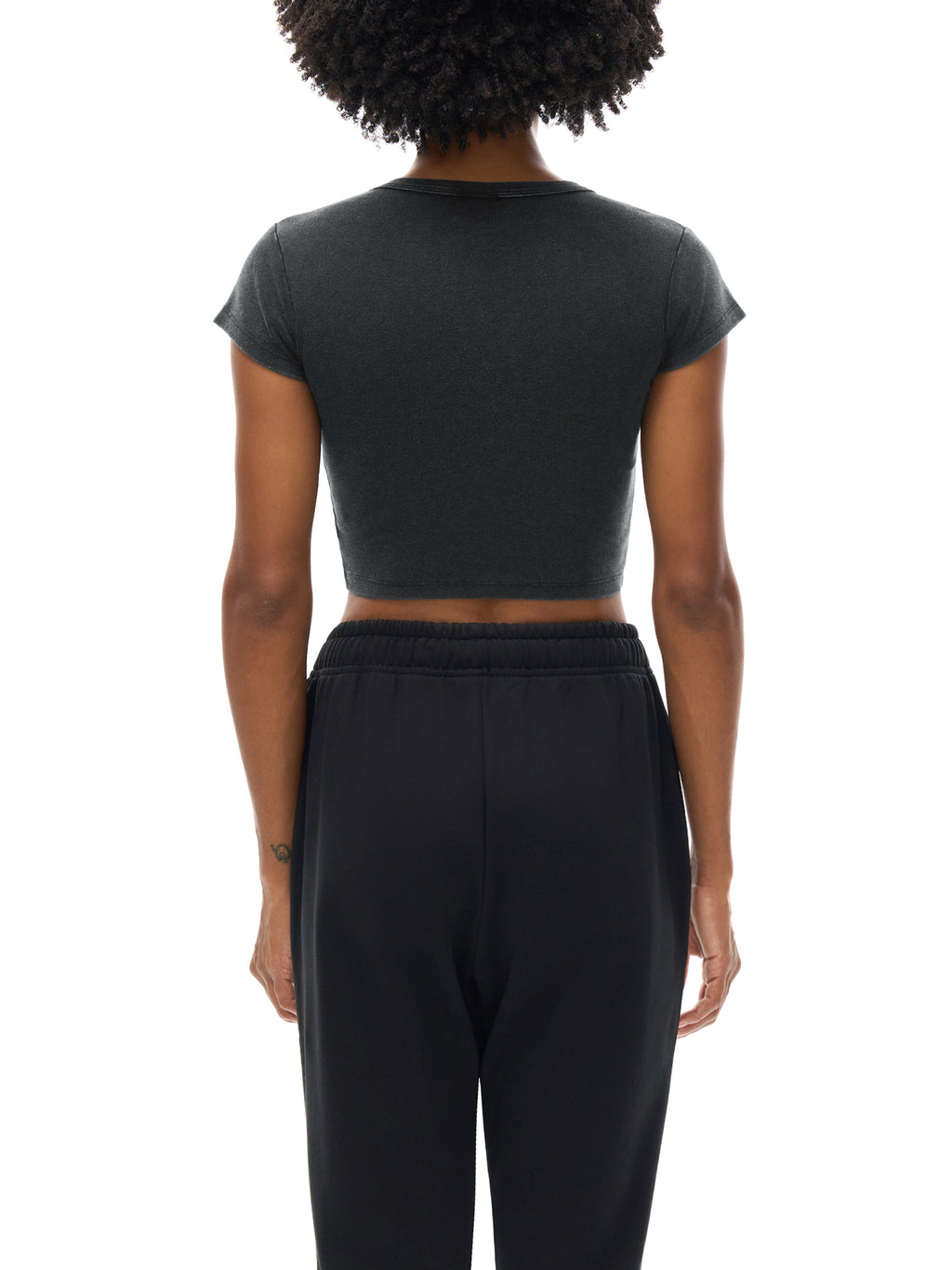 ORVAYNE Snow-Washed Essential Crop Top