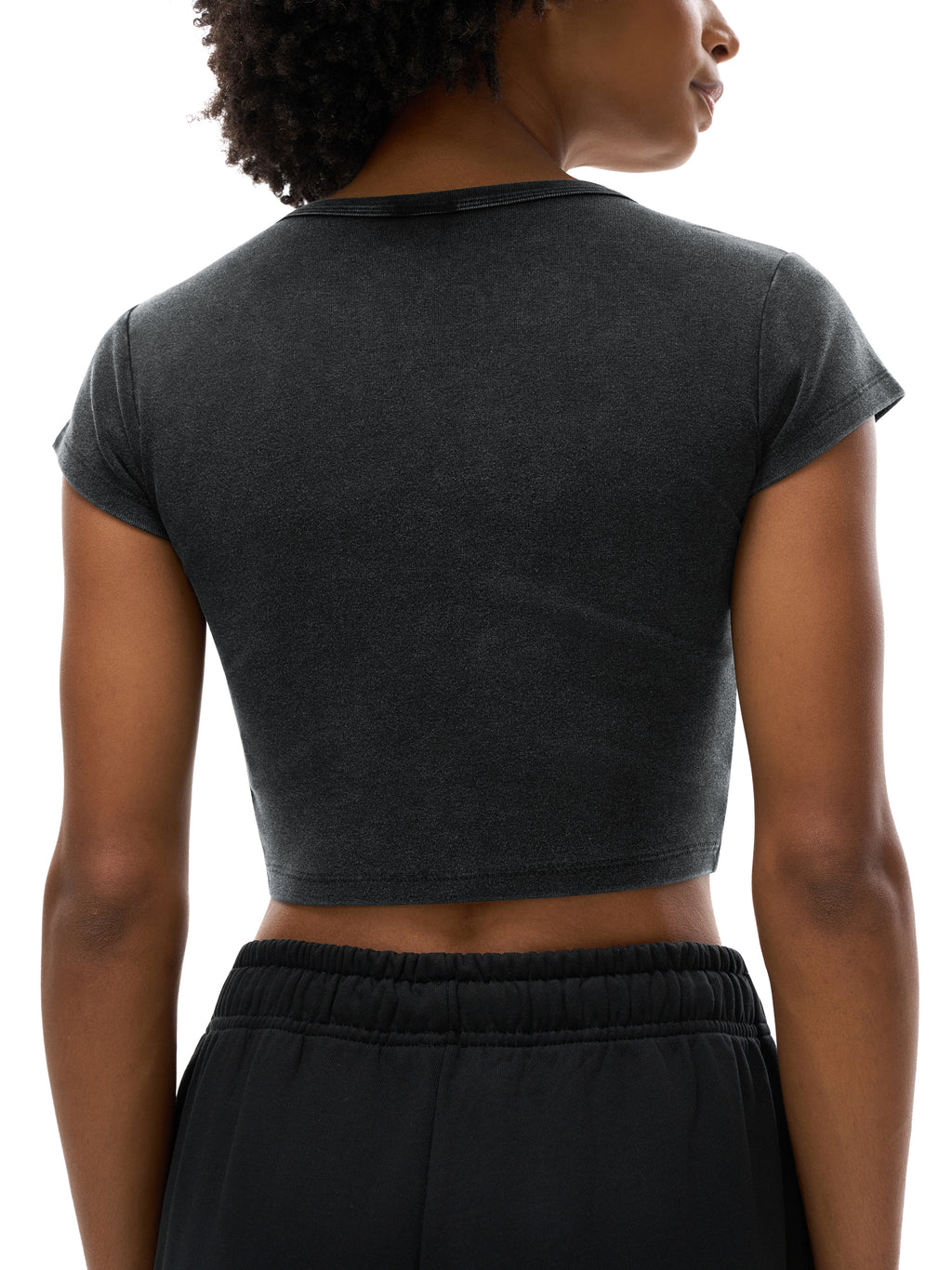 ORVAYNE Snow-Washed Essential Crop Top
